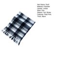 thumbnail image 3 of Soumake Unisex Winter Scarf Color Matching Plaid Print Tassel Thick Warm Soft Double-Sided Plush Long And Wide Keep Warm Neck Protection Lady Fall Scarf Fashion, 3 of 8