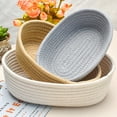 thumbnail image 4 of suxuMhao Woven Cotton Rope Storage Basket Set of 3, Storage Basket Woven, Desktop Storage Basket & Bedhead Storage Basket, Organizing Baskets for Home Organization,Khaki,S/M/L Sizes,Durable Basket, 4 of 4