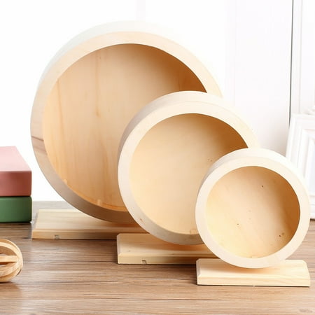 SPRING PARK Quiet Hamster Exercise Wheel Silent Spinner, Made of Wood,Wheel Design