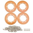 thumbnail image 1 of XingJian LLC 1.9in CNC Machined Aluminum Alloy RC Wheel Outer Rings - Set of 4, Orange, 1 of 10