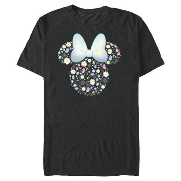 Disney Minnie Mouse April Birth Month Birthstone & Flowers - Short Sleeve Blended T-Shirt for Adults - Customized-Dark Heather