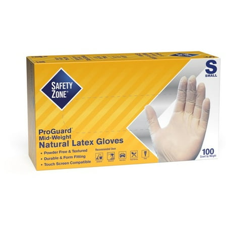 

Safety Zone Powder Free Natural Latex Gloves - Polymer Coating - Small Size - Natural - Allergen-free Silicone-free Powder-free - 9.65 Glove Length | Bundle of 10 Boxes