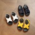 thumbnail image 2 of PU Sandals Baby Shoes Fashion Summer Girl Boy Beach Soft Non-Slip Toddler Comfort Prewalkers Black 24, 2 of 5