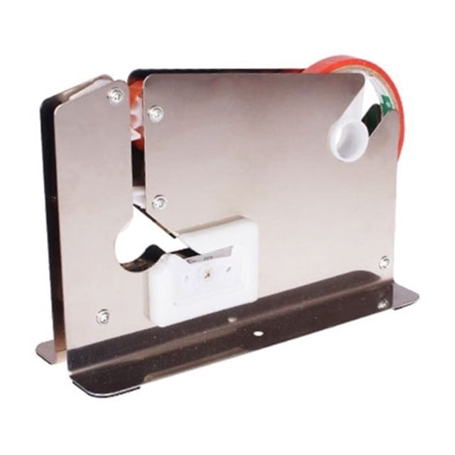 Stainless Steel Supermarket Bag Sealing Machine, Food Packaging Fruit Shop Packer Portable Tape Cutter Dispenser ,Durable and Flexible Design