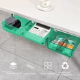 thumbnail image 4 of Under Desk Storage Rack with Drawer | Drill-Free Adhesive Under Table Organizer | Slide Out Hidden Storage Box for Office Supplies, Stationery, and Small Accessories | Space Saving Desk Accessory, 4 of 6