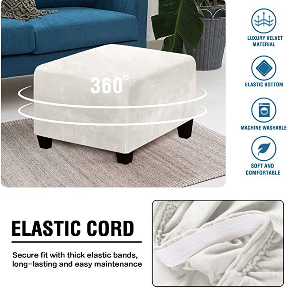 Square Ottoman Covers Ottoman Slipcover Square Footstool Protector