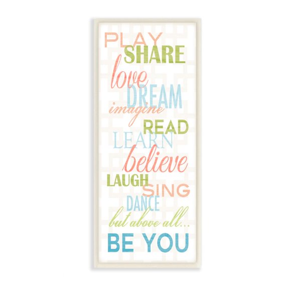 The Kids Room By Stupell Single Regular Contemporary Modern Transitional MDF Wall Plaques