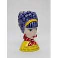 thumbnail image 3 of Fine Ceramic Purple Hair Lady Makeup Brushes Holder Vase, 6-1/4" H, 3 of 9