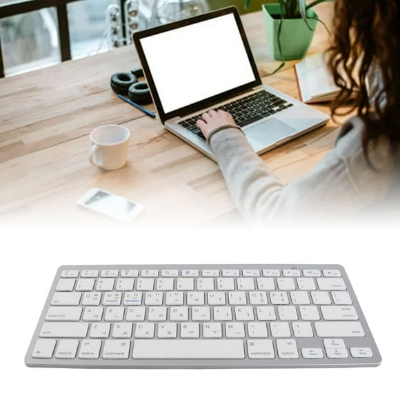 Bilingual Keyboard, Slim Comfortable Typing Ergonomic Keyboard with Scissor Switch, for IOS, , , SmartTV, OS X, for Tablets Laptops Smartphones