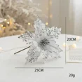 thumbnail image 3 of Flor artificial de lentejuelas brillantes para decoración de árboles de Navidad, flor falsa grande para Navidad, decoración de Año Nuevo para el hogar, 3 of 5