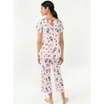 thumbnail image 2 of Joyspun Women's Scallop Trim Top and Capri Pants Sleep Set, 2-Piece, Sizes S to 3X, 2 of 4