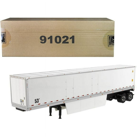 53' Dry Cargo Van Trailer White "Transport Series" 1/50 Diecast Model by Diecast Masters