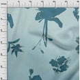 thumbnail image 3 of oneOone Polyester Spandex Light Blue Fabric Abstract-Uneven Floral Silhouette Pattern Sewing Craft Projects Fabric Prints By Yard 56 Inch Wide, 3 of 4