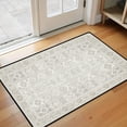 thumbnail image 6 of Boho Kitchen Mat 31"x20", Washable Non Slip Soft Plush Low Profile Kitchen Rug, Geometric Neutral Textured Sink Mat for Laundry Room, Bedroom & Office, 6 of 6