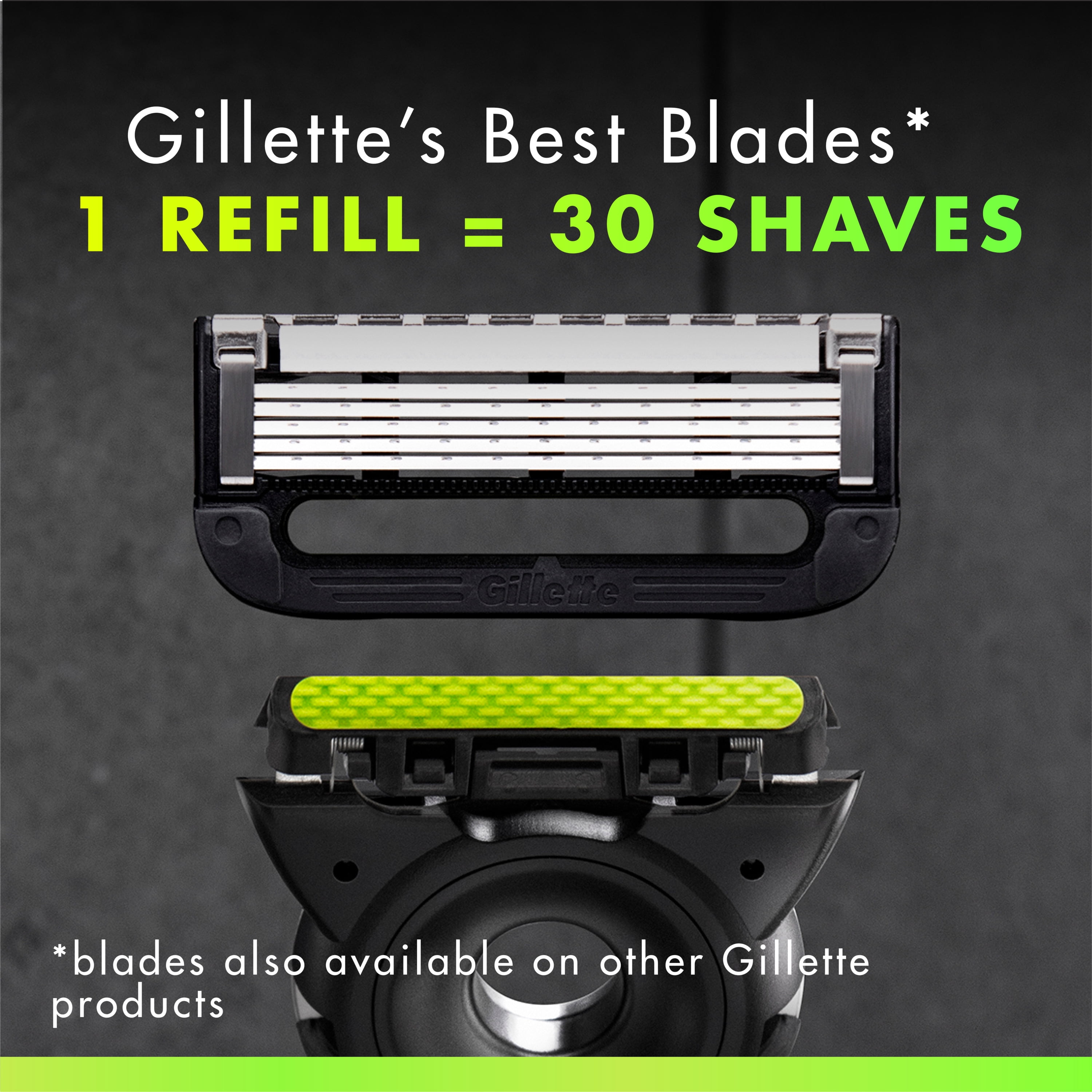 GilletteLabs Razor Blade Refills, 8ct Razor Cartridges, Razor Refills for Men Compatible with GilletteLabs Exfoliating Bar Razor and Heated Razor