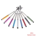 thumbnail image 3 of serony Color Random Rhinestones Capacitive Touch Screen Pen Smartphone Extendable Tablet Dust Plugs Pen, 3 of 9