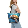 thumbnail image 6 of Bingfone Colorful Underwater Sea Turtle Women Shoulder Tote Bags Casual Bag Ladies Shopping Handbag, 6 of 6