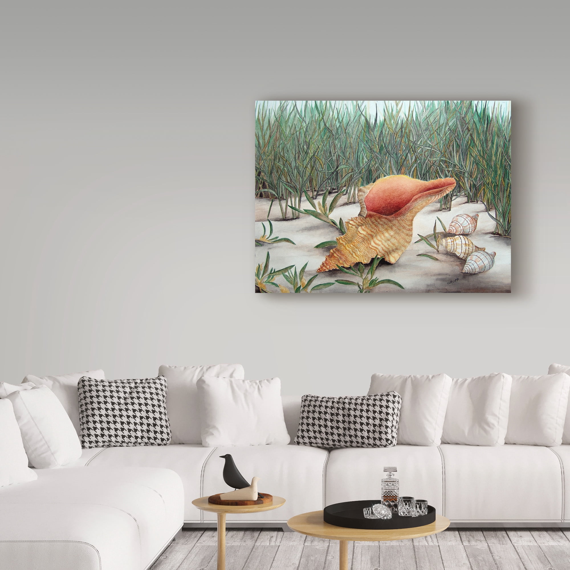 Trademark Fine Art 'Left By The Sea' Canvas Art by Carol J Rupp