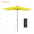 thumbnail image 4 of ACEGOSES 10 x 6.5ft LED Rectangle Outdoor Patio Deck Market Outside Table Umbrellas with Non-Fading Polyester Canopy,Yellow, 4 of 8