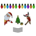 thumbnail image 1 of Pegatinas de coche, bombillas decorativas, imanes de nevera magnéticos festivos, Navidad, repuesto artesanal, tira reflectante creativa, 1 of 5