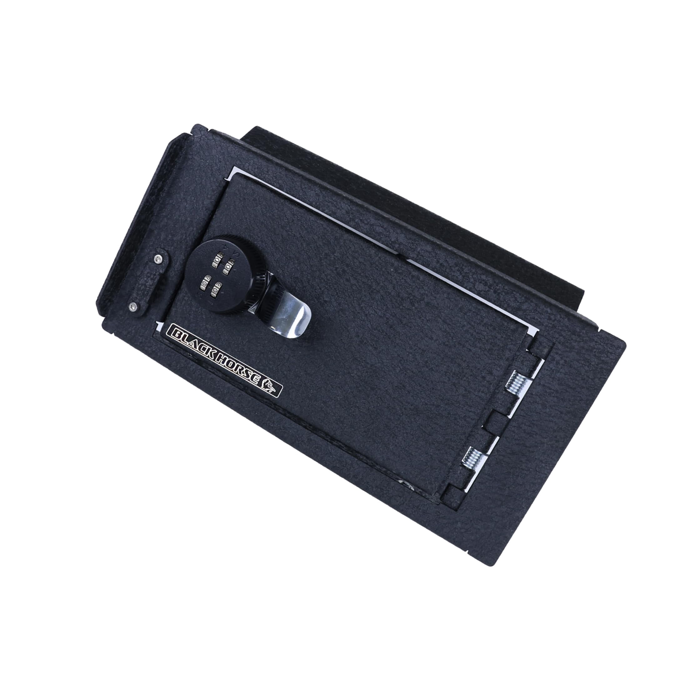 Black Horse Center Console Safe Security Lock Box, Black Gun Box Organizer, with 4 Digit Combination Resettable Lock Compatible with 2016-2022 Mercedes-Benz GLC-ASMB01