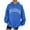 Blue, variant on Los Angeles Hoodies for Women Fall Winter Long Sleeve Graphic Hooded Sweatshirt Streetwear Pullover Tops