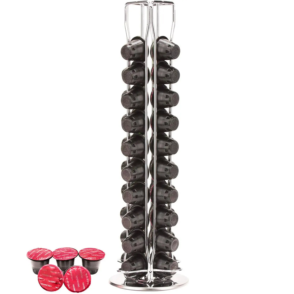 VIVEFOX Rotating Capsule Holder, Coffee Pod Storage Rack, 360 Degree ...