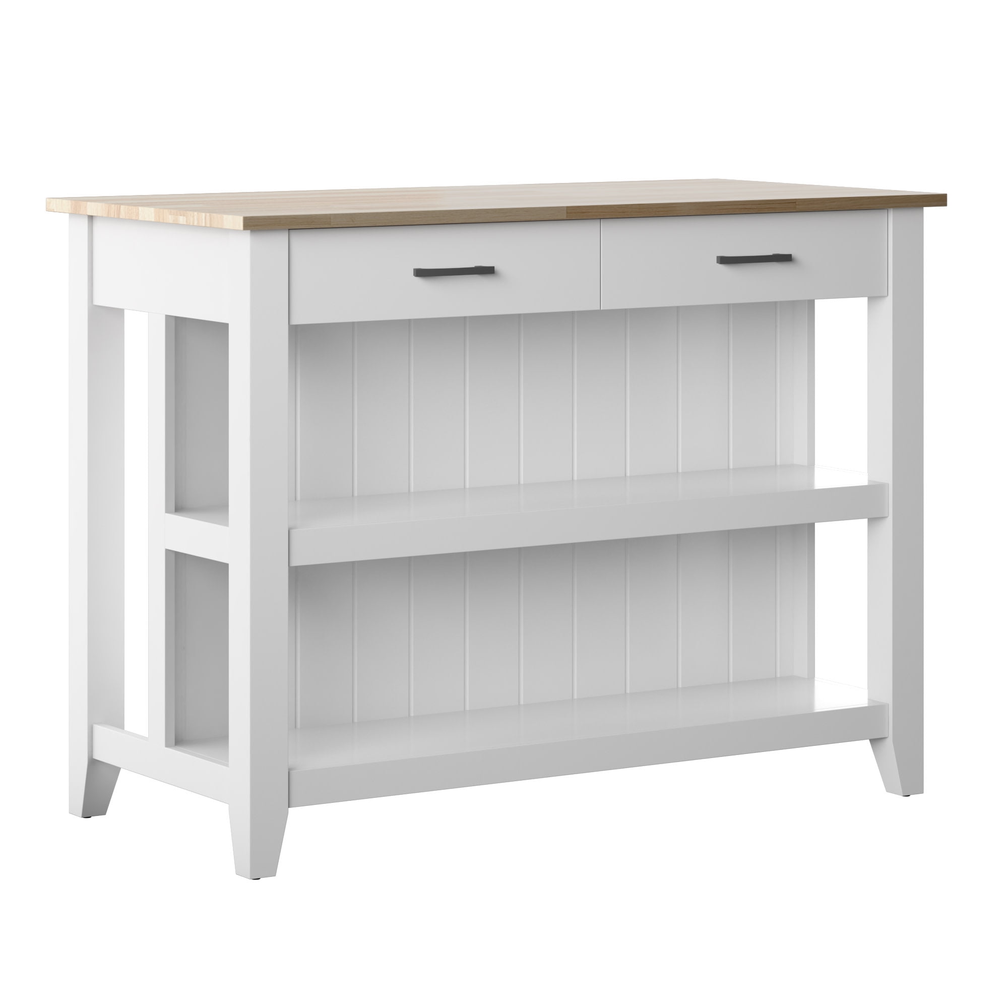 Twin Star Home 48" Modern Farmhouse Kitchen Island, White