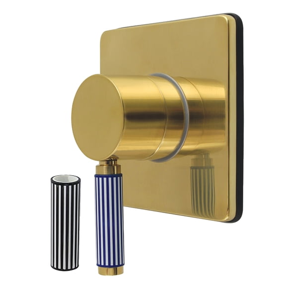 Kingston Brass KS4047KPS Verona Single-Handle Six-Way Diverter Valve with Square Trim Kit, Brushed Brass