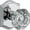 Silver, variant on Baldwin Reserve Fdcrytar112 Full Dummy Crystal Knob And Traditional Arch Rose Venetian Bronze Finish
