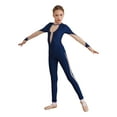 thumbnail image 3 of Doomiva Toddler Girls Skating Jumpsuit Full Body Ballet Leotards Dance Bodysuit One Piece Gymnastics Unitards Navy Blue 14, 3 of 7