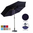thumbnail image 4 of 9 ft Patio Outdoor Umbrella Market Table Umbrella with Push Button Tilt and Crank, Navy Blue, 4 of 7