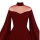 thumbnail image 5 of Hallow Women Casual Dress Half High Collar Neck Soild Vestido de mujer de manga larga Fridja  nbo508, 5 of 6