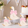 thumbnail image 4 of 3Pcs Wooden Geese Figurine Festival Decorations for Easter Christmas Thanksgiving Holiday Party Table Centerpieces, 4 of 8