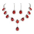 thumbnail image 2 of QIQUWOHUL 1 Set Women Necklace Earrings Water Drop Shaped Jewelry Sparkling Luster Jewelry Set For Prom Blue, 2 of 9