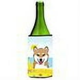 thumbnail image 2 of Caroline's Treasures BB2093LITERK Shiba Inu Summer Beach Wine Bottle Hugger, Wine Bottle, multicolor, 2 of 2