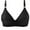 Black, variant on Herrnalise Women's Lace Edge Vertical Stripe Back Bra Padded Bra Wireless Lingerie For women