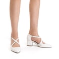 thumbnail image 5 of DREAM PAIRS Women's Chunky Heels Dress Pumps Closed Pointed Toe Comfort Cross Strap Block Heel Shoes For Party Dance Wedding, 5 of 6