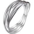 thumbnail image 1 of ORUYROP Women Triple Interlocked Rolling Ring, Delicate Looking, Stainless Steel/Gold Plated/Black (Send Gift Box), 1 of 7