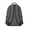 thumbnail image 3 of Gray Checkerboard Backpack for School,Cute School Bag,Schoolbag with Adjustable Shoulder Straps & Padded Back,15.3"x11"x7.1"., 3 of 6