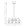 thumbnail image 3 of Dhona 21.7 in. 5-Light Indoor Matte Black and Brass Finish Chandelier with Light Kit, 3 of 5