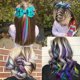 thumbnail image 2 of 12PCS Colored Hair Extensions Clip in Colorful Hair Extensions 20 Inch Rainbow Hair Extensions for Kids Women's Gifts Red Pink Blue Hair Extensions(12, 2 of 4
