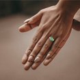 thumbnail image 5 of Three-Stone Engagement Ring for Women - 3.5ct Simulated Green Diamond in 14K White Gold Promise Ring, 5 of 7