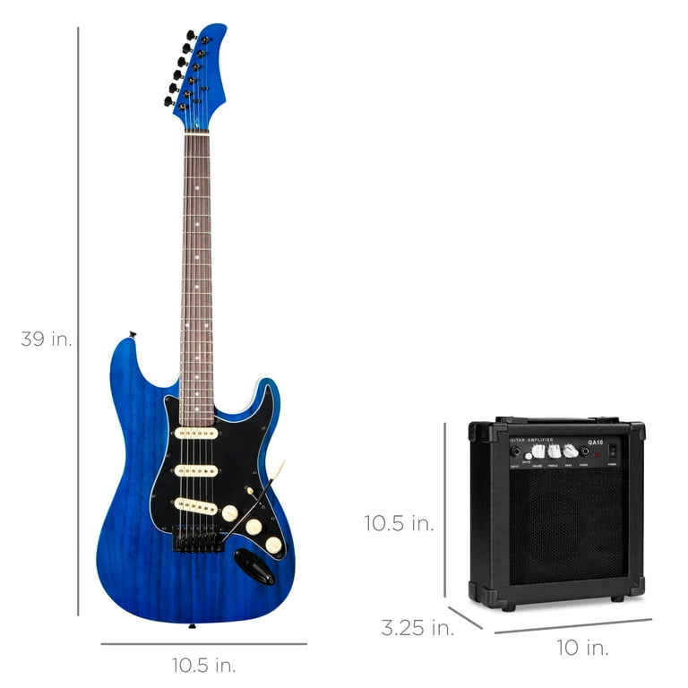 Best Choice Products 39in Full Size Beginner Electric Guitar Kit with Case, Strap, Amp, Whammy Bar Midnight Blue Best Choice Products 39in Full Size Beginner Electric Guitar Kit with Case, Strap, Amp, Whammy Bar Midnight Blue