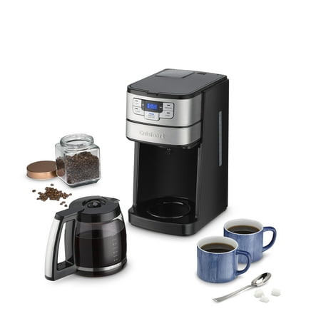 Cuisinart - Automatic Grind and Brew 12 Cup Coffeemaker - Black/Stainless Steel