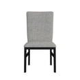 thumbnail image 3 of Megan Dining Side Chair with Grey Fabric in Black (2 Per Carton), 3 of 8