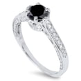 thumbnail image 3 of Pompeii 1 1/4ct Vintage Black Diamond Engagement Ring 14K White Gold (G/H,I2), 3 of 4