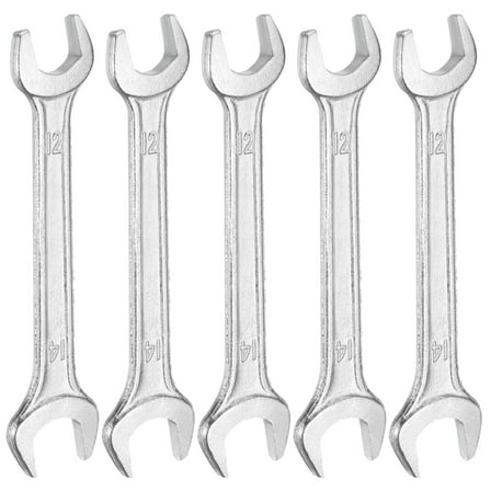 Uxcell 5pcs Double Open End Wrench 12mm x 14mm Metric U-Shaped Spanner