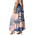 thumbnail image 4 of Boho Casual Print Maxi Skirt Women Summer Fashion Sexy High Waist Skirts Womens Pink Beach Floral A-line Long Skirts Femme, 4 of 6