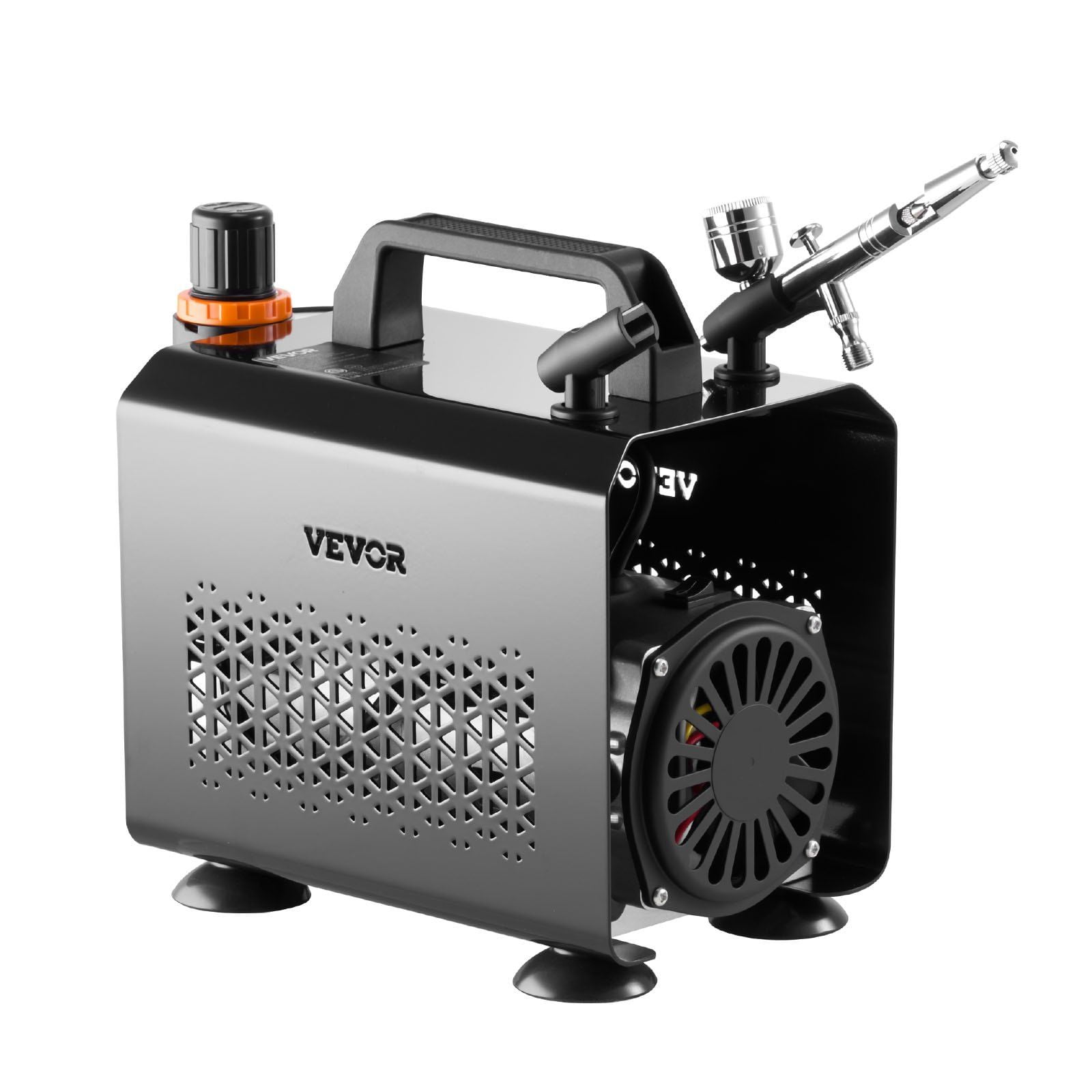 CAFORKP Multi-Purpose Airbrush Compressor Kit  1/6 HP, Dual-Action Airbrush, 3 Tips, Hose & Acrylic Paint  Professional Tool for Cake, Model & Nail Art Design